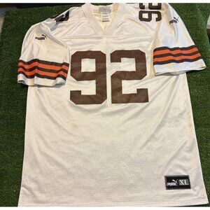 Vintage Cleveland Browns jersey mens XL white Puma courtney brown oversize RK